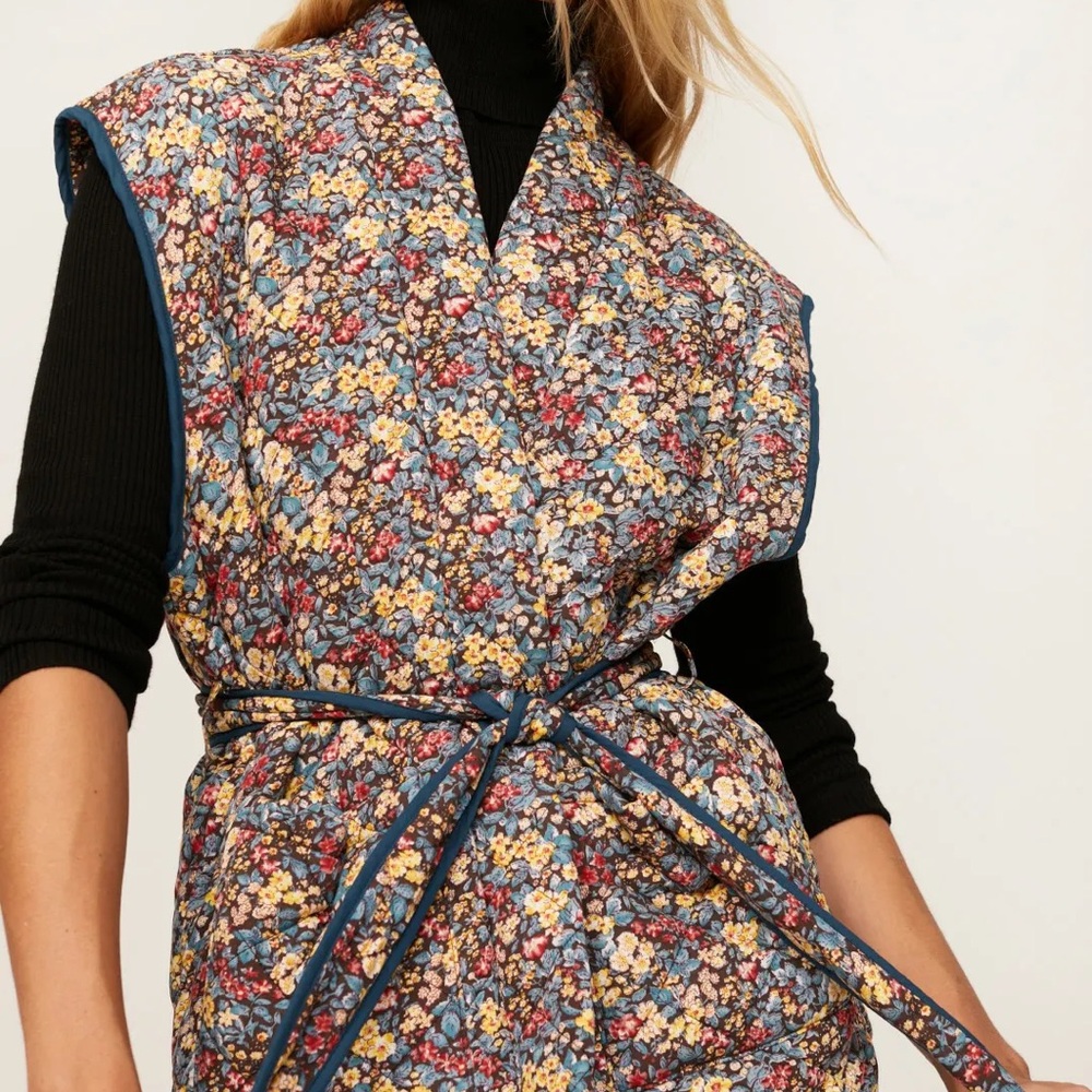 Blank NYC Floral Quilted Vest